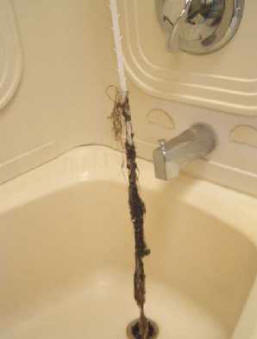 Gunk in your bathtub drain